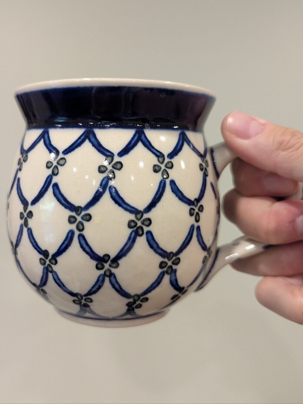 Polish Pottery Boleslawiec Bubble Garden Lattice Mug